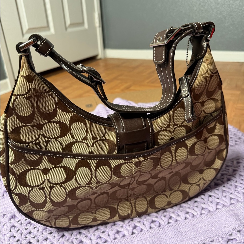 Brown Designer Shoulder Bag coach rare vintage